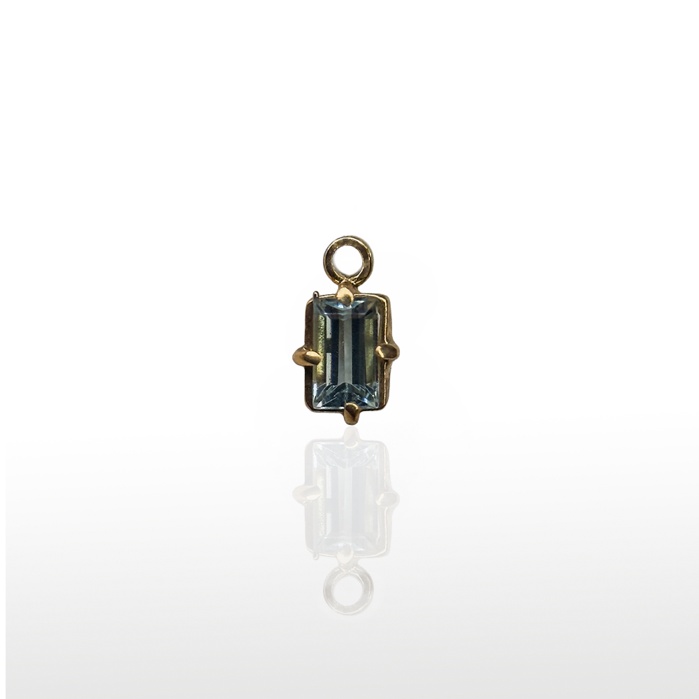 Image of Charm Em Cut Gem  Aquamarine