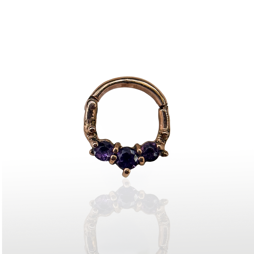 Image of Clicker 3 Amatista Prong Rose Gold
