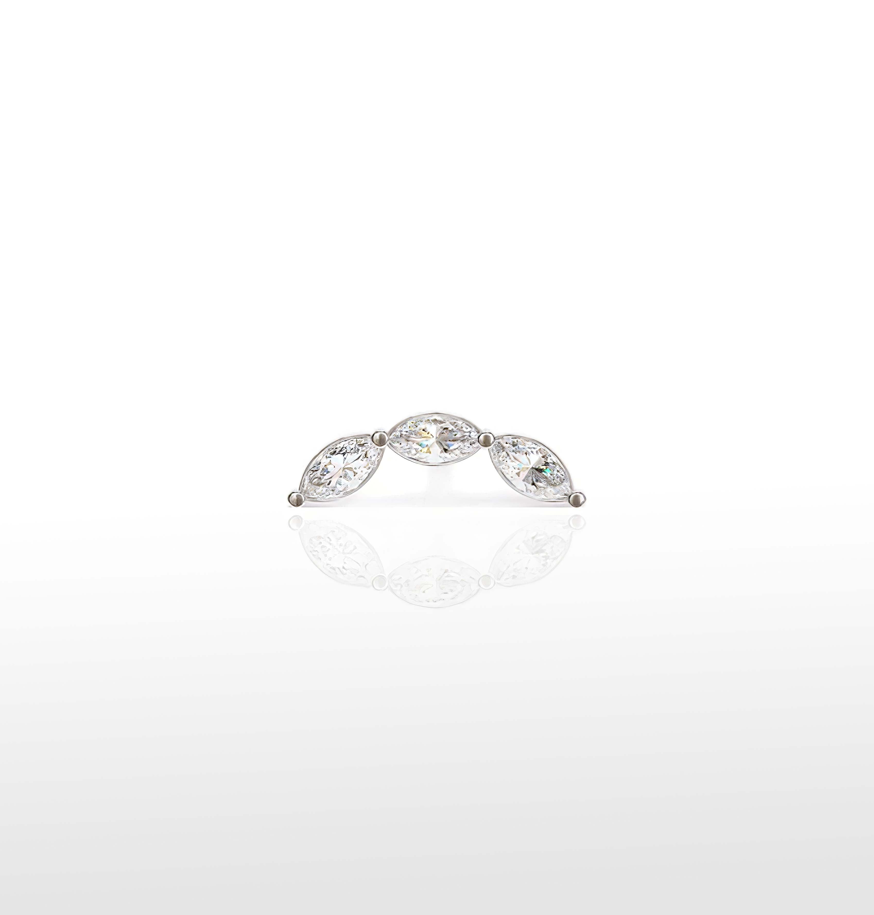 Image of Curved Trio Marquise