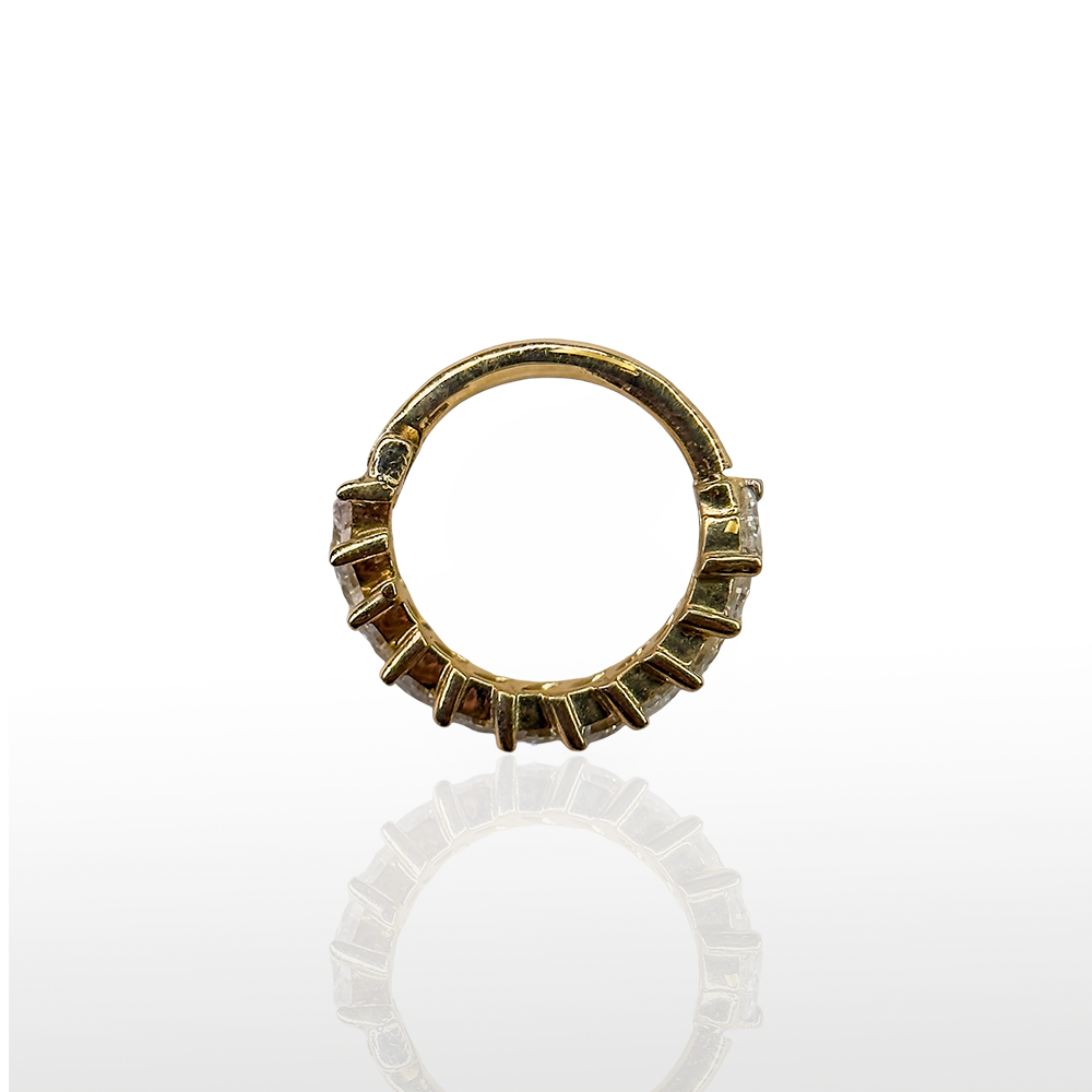Image of Navete Clicker Lateral Marquise Moissanita