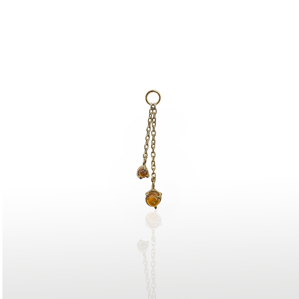 Image of Charm #11 2 Chain Con Citrino +  Citrino