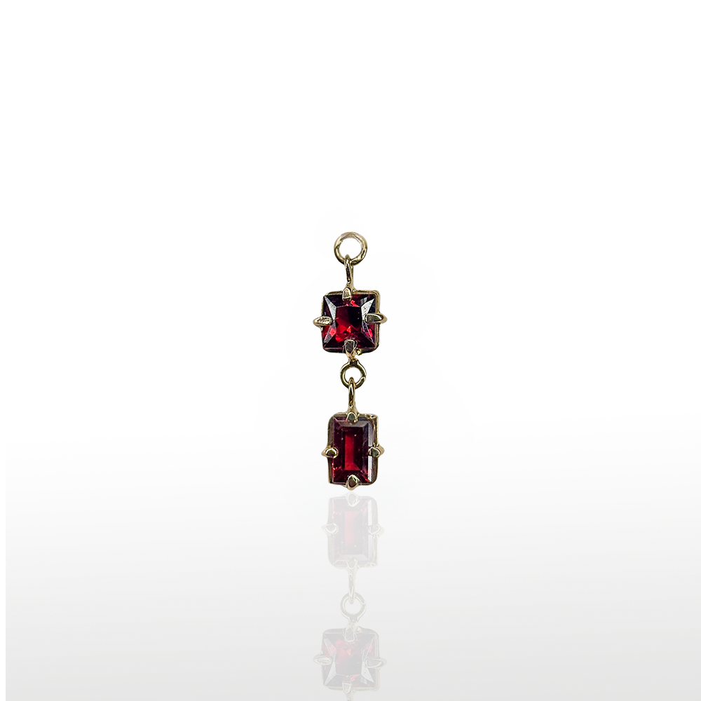 Image of Charm #5 Prong- Pc Garnet- Em Cut Garnet
