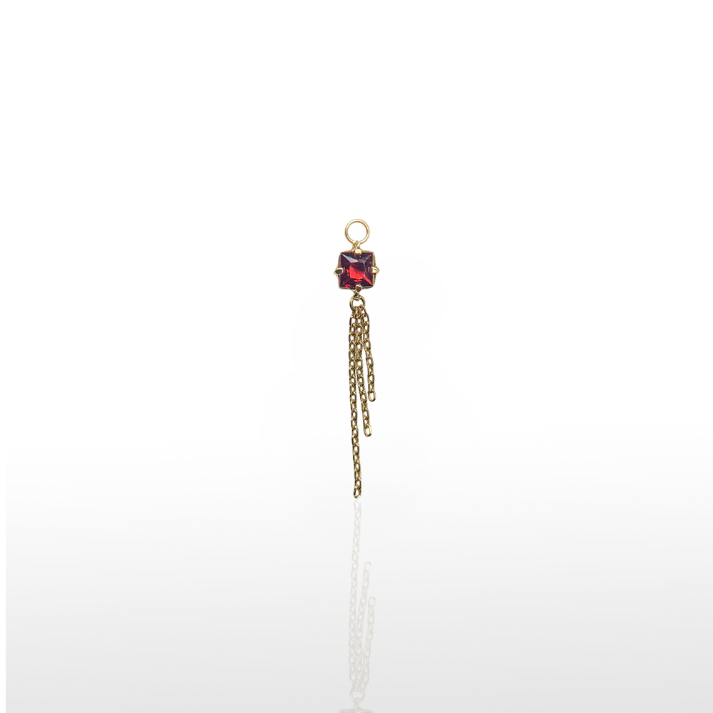 Image of Charm #7 Pc Garnet + 3 Cadenas