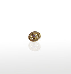 Image of OVAL CON CRUZ Y PRONG SET AMATISTA