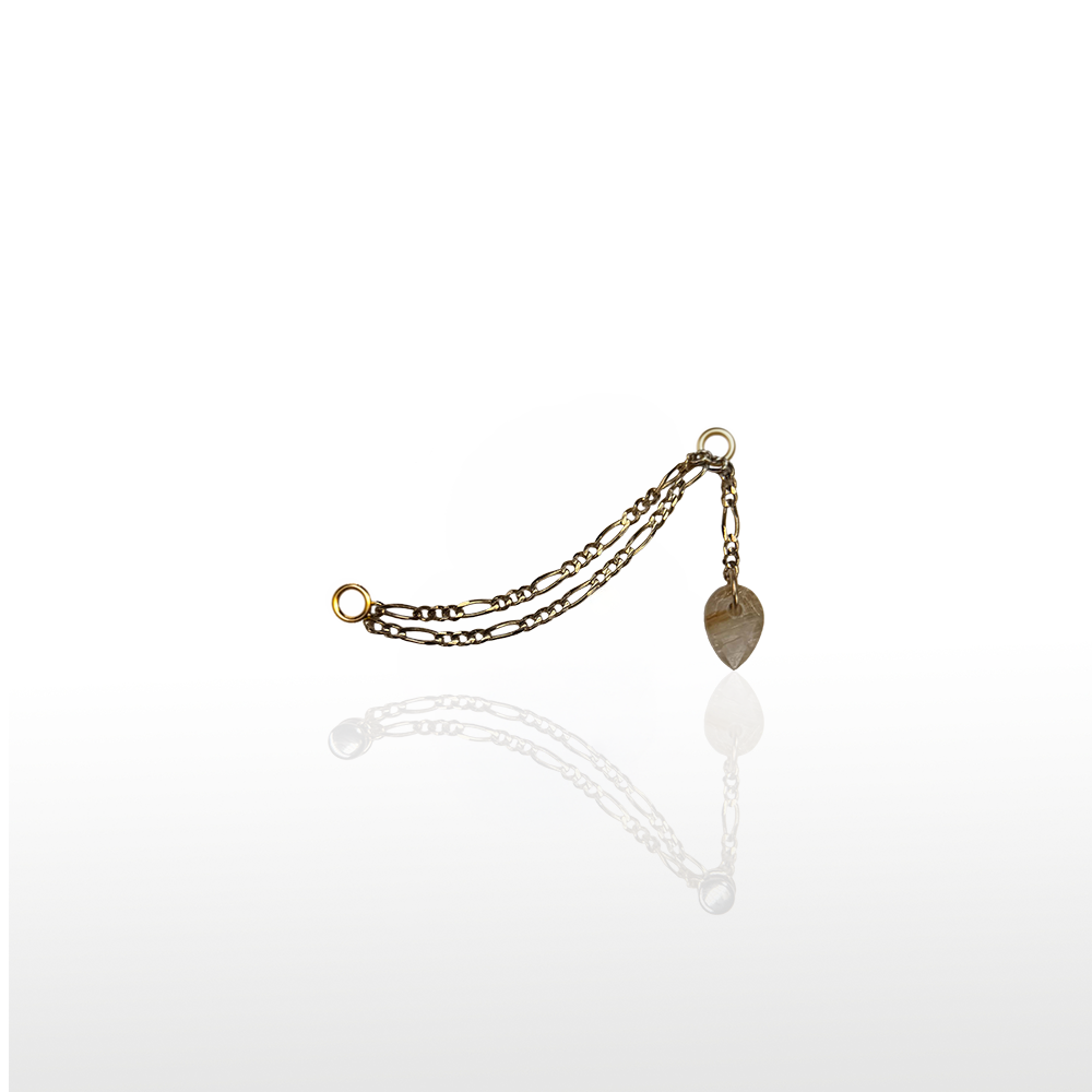 Image of Pear Ritzy Chain  Rutilated Quartz '7'