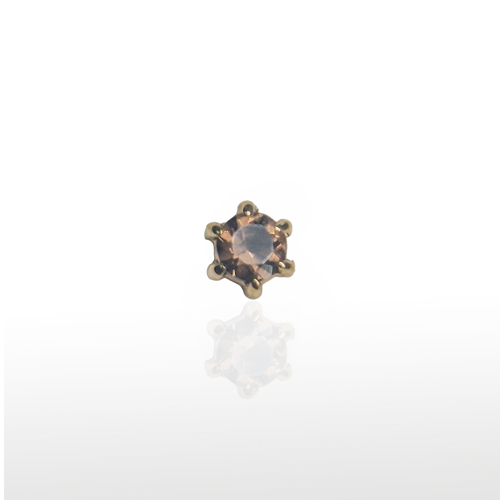 Image of Prong Pin L  - Smokey Quartz