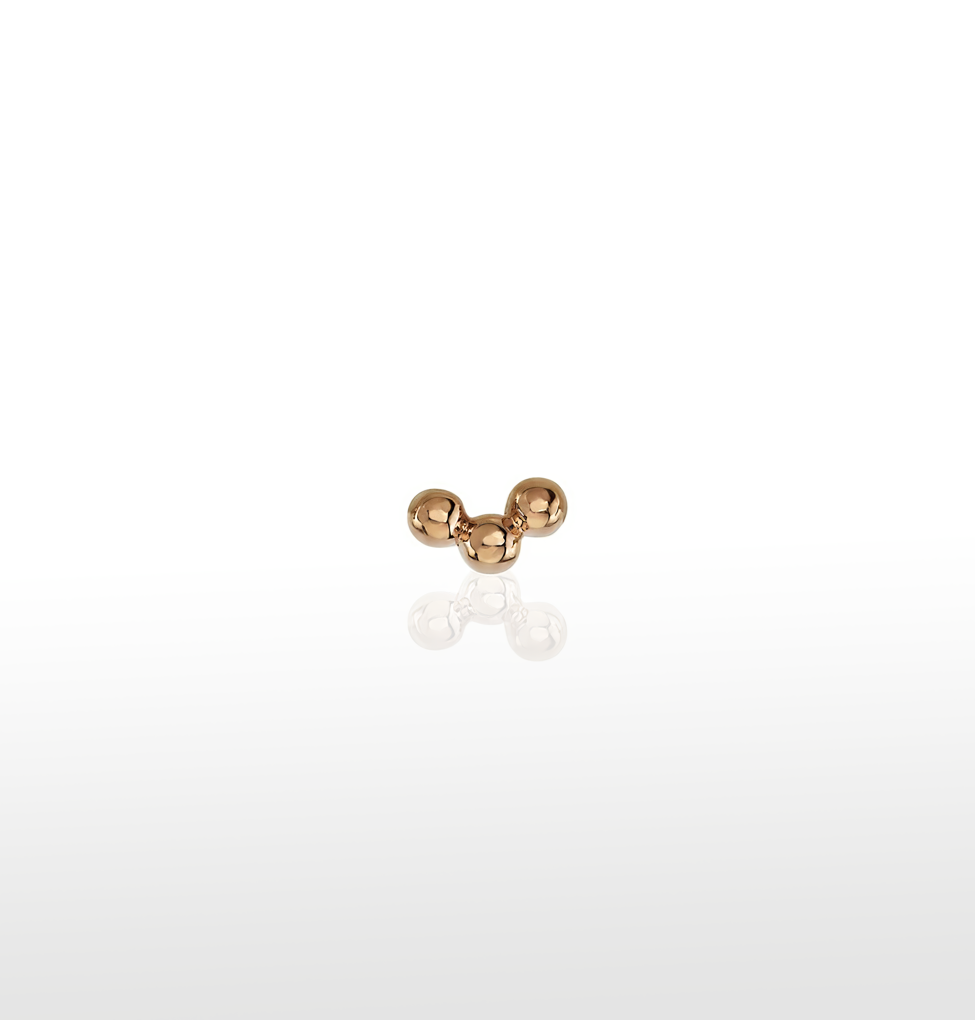 Image of Tri Bead Arc Rose Gold